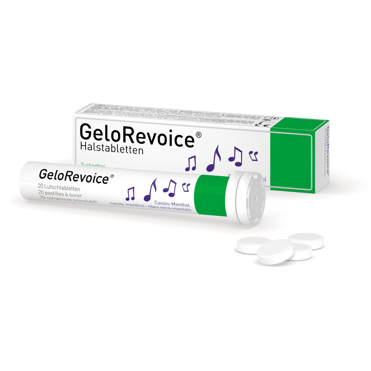 Gelorevoice Halstabletten Cassis-Menthol 20 Stück