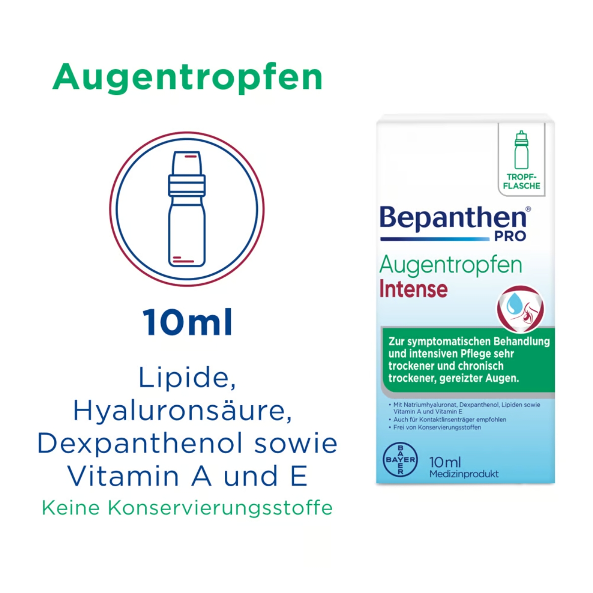 Bepanthen Pro Augentropfen Intense Flasche 10 ml