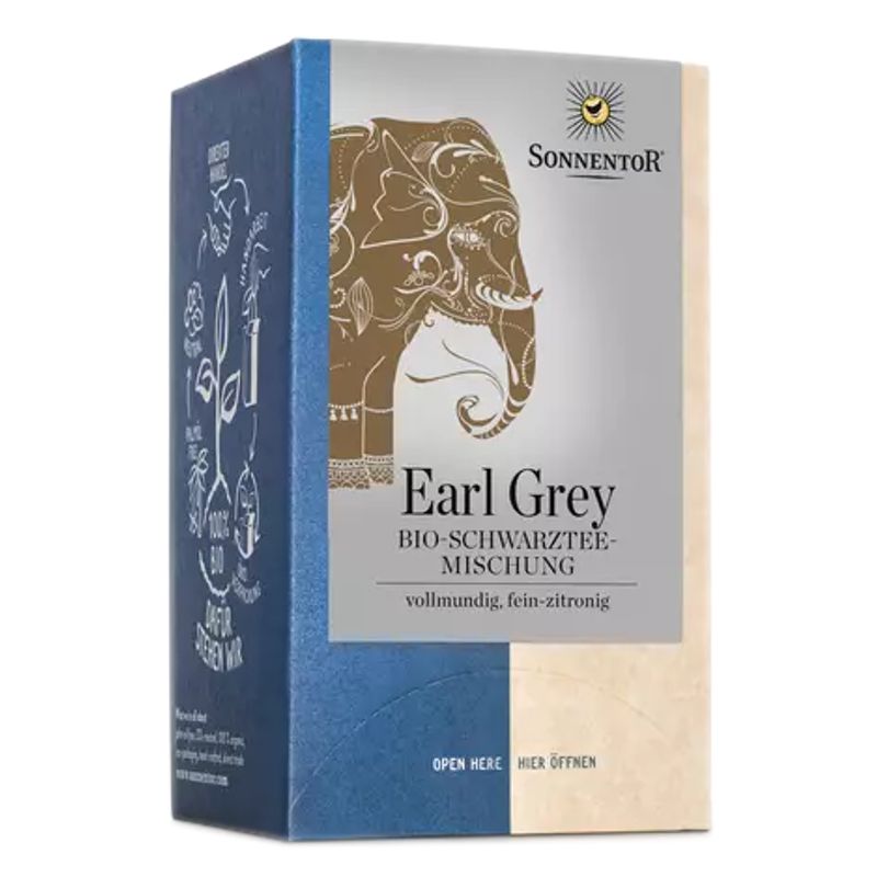 SONNENTOR Schwarztee Earl Grey Beutel 18 Stück