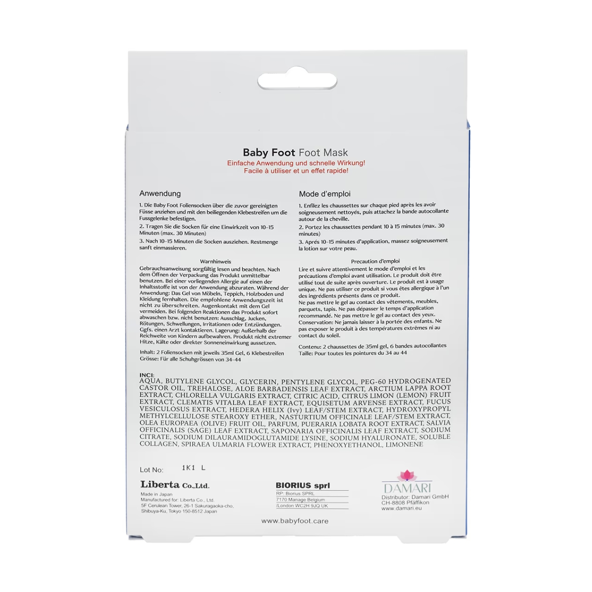 Baby Foot Mask Intensive Hydration Trio mit Fussfeile