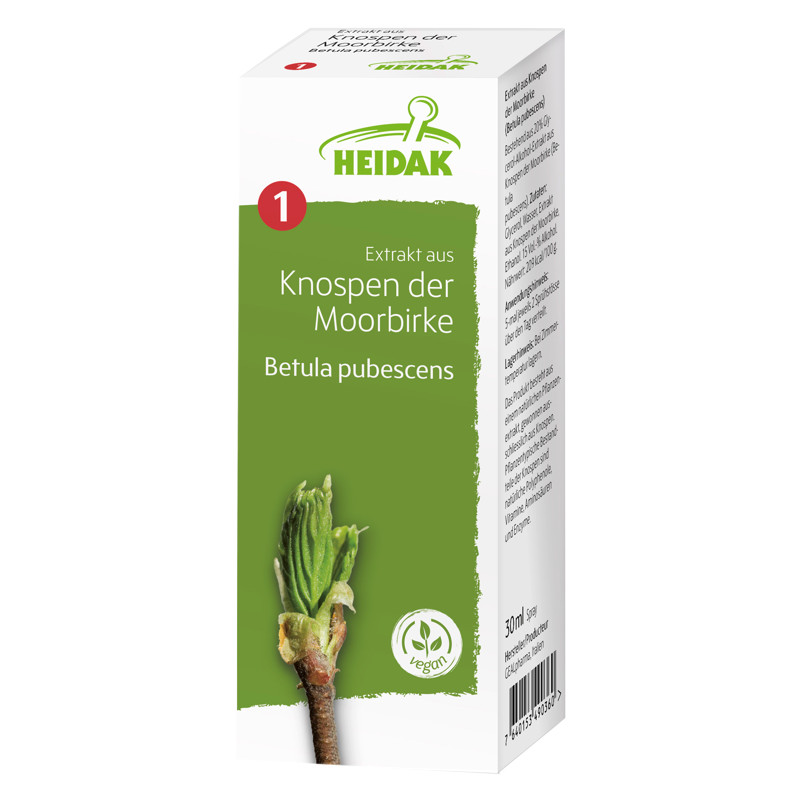 Heidak Knospe Moorbirke Betula pubescens Flasche 30 ml