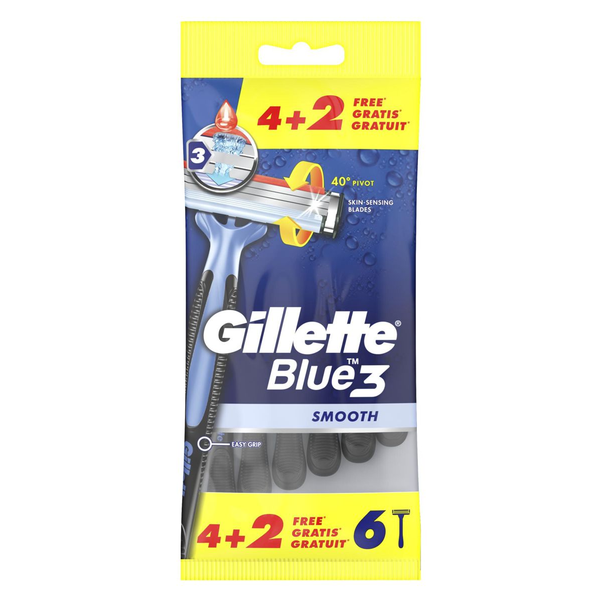 GILLETTE Blue 3 Smooth Einwegrasierer 6 Stück