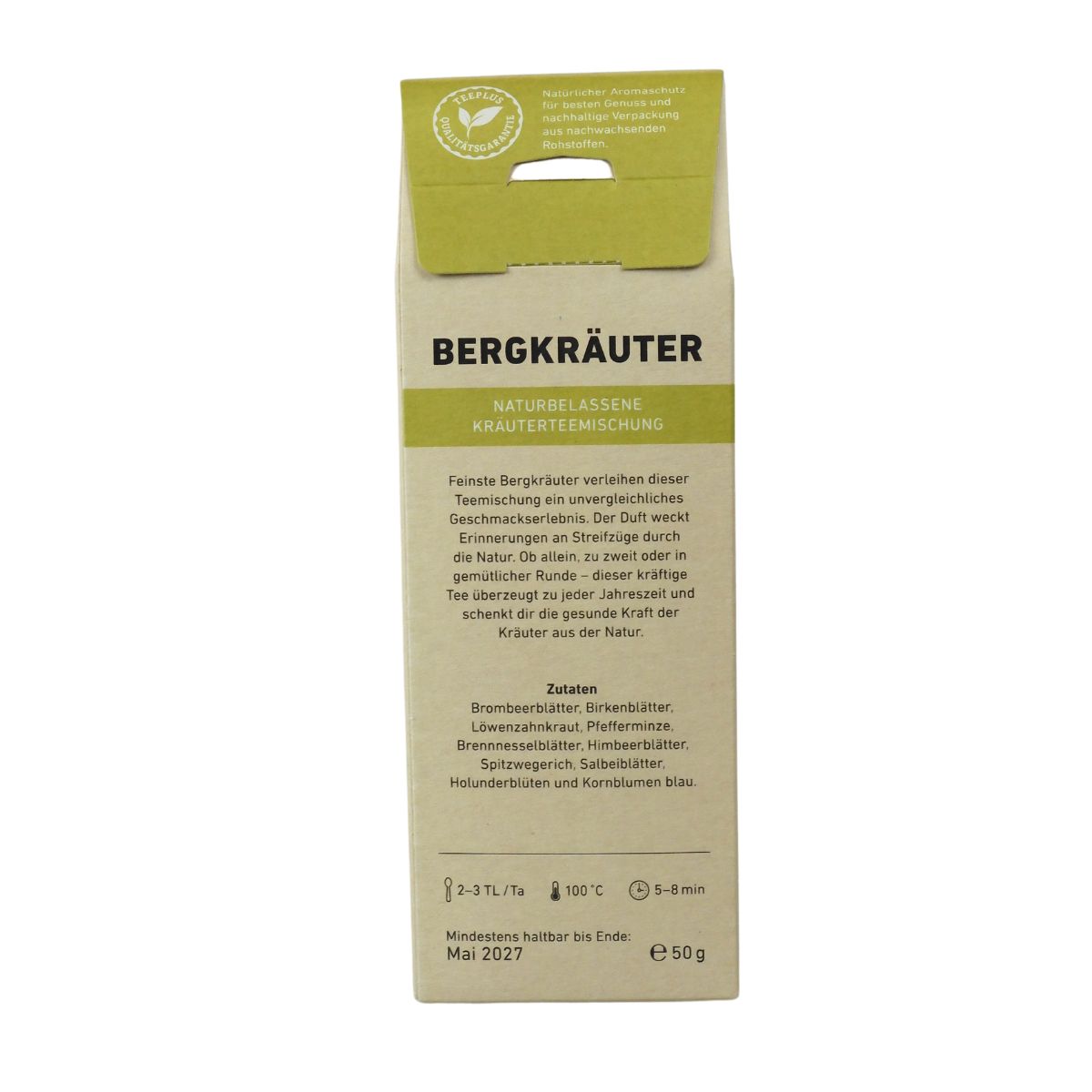 Teeplus Bergkräuter Teemischung Box 50 g