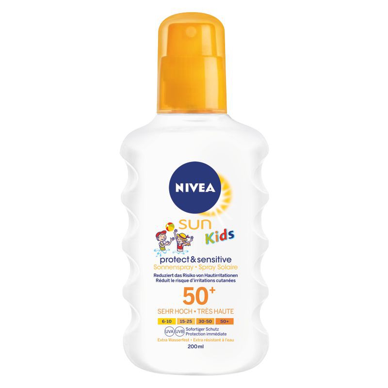 Nivea Sun Kids Protect + Sensitive Spray LSF 50+ 200 ml