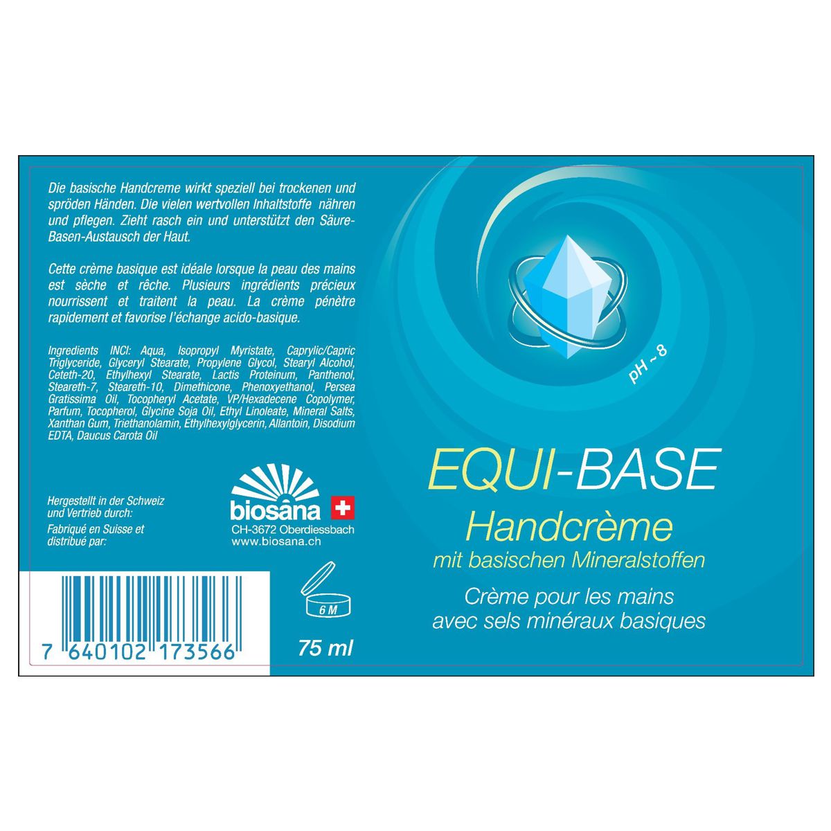 Equi-Base Handcreme basisch 75 ml