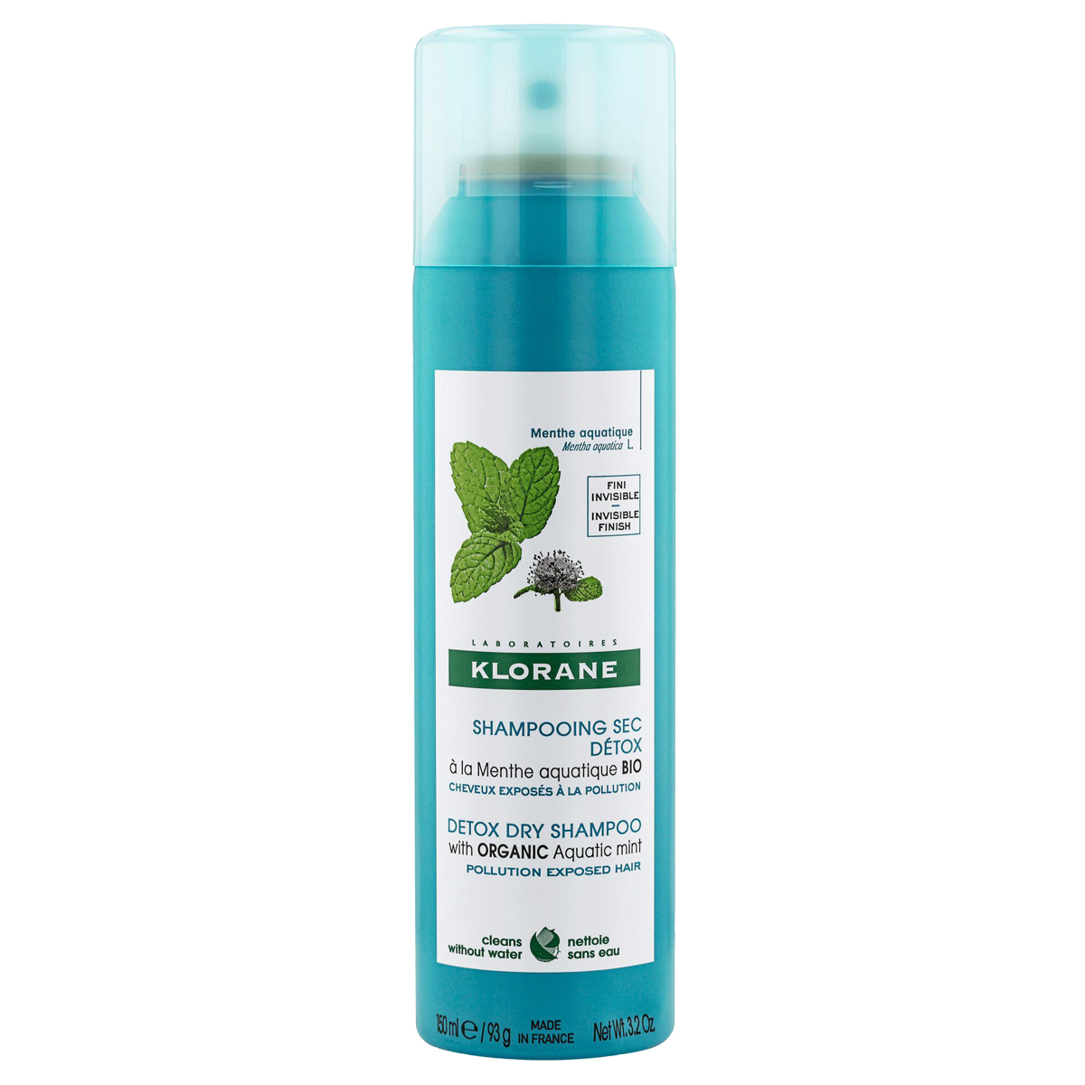 Klorane Trockenshampoo Detox Wasserminze 150 ml