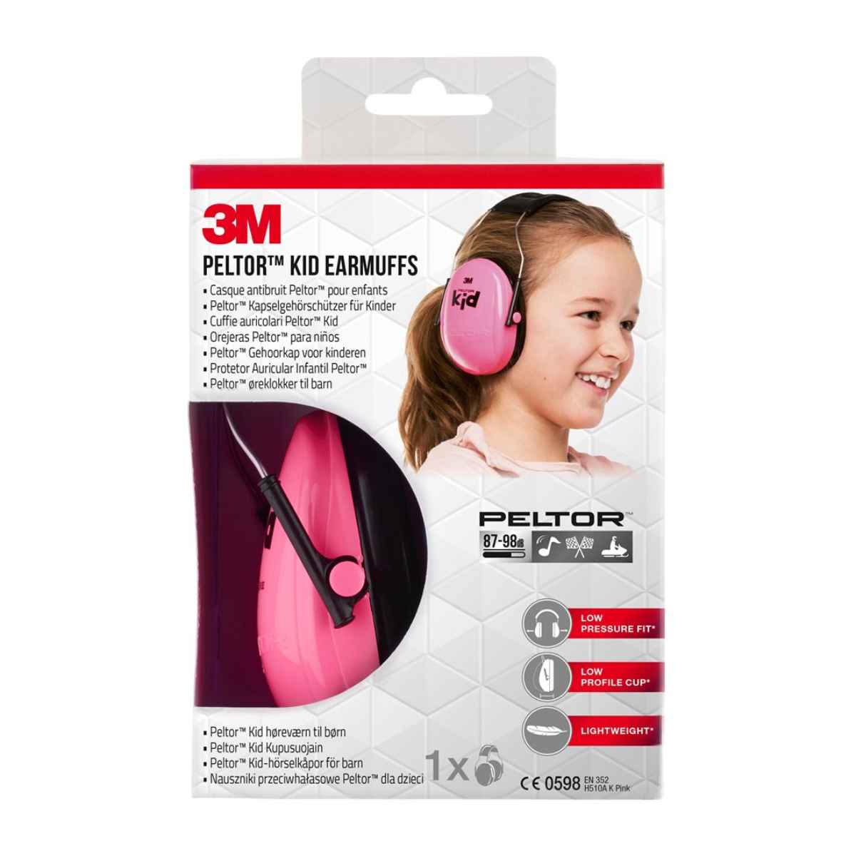 3M Peltor Kapselgehörschutz Kind pink