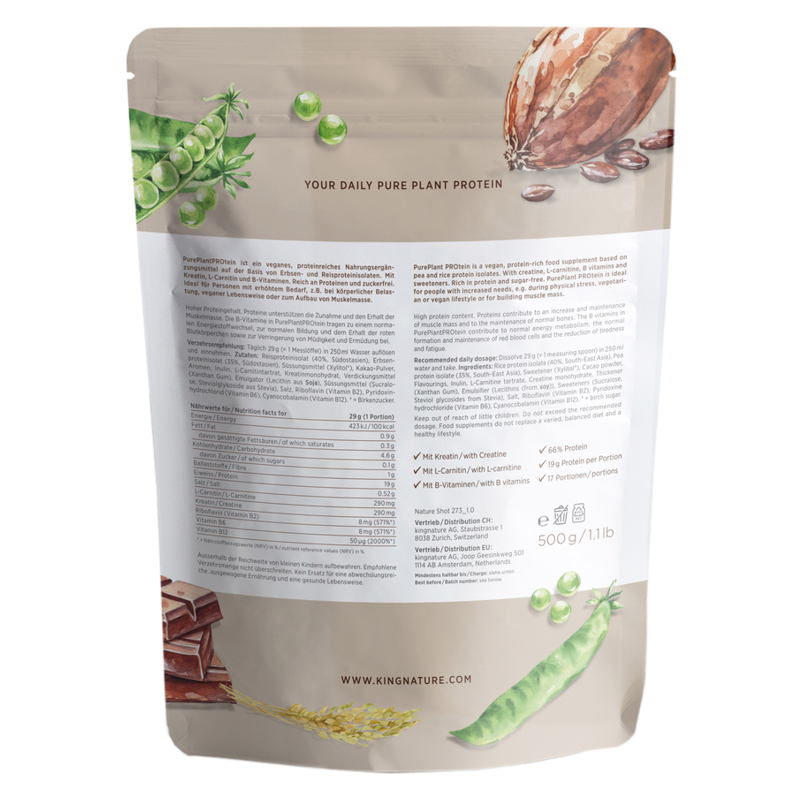 Kingnature PurePlant Protein Pulver 500 g