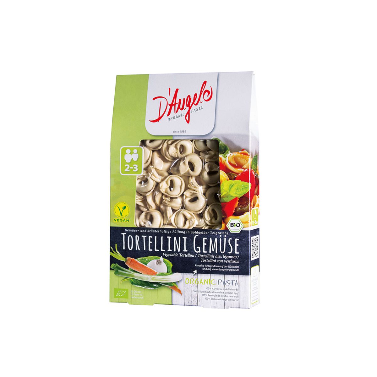 D`Angelo Pasta Tortellini Gemüse Bio 250 g