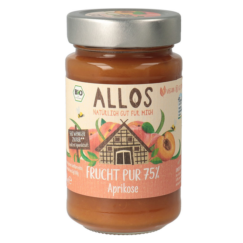 ALLOS Frucht Pur Konfitüre 75 % Aprikose Bio 250 g