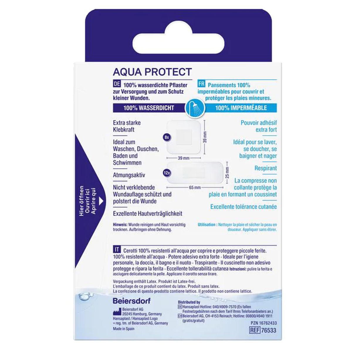 Hansaplast Aqua Protect Strips 20 Stück