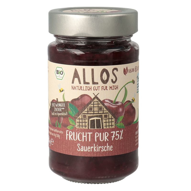 ALLOS Frucht Pur Konfitüre 75 % Sauerkirsche Bio 250 g