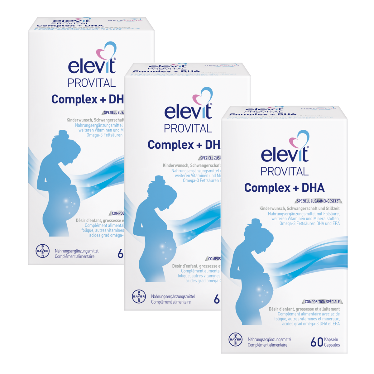 Elevit Provital Complex + DHA Kapseln 3x 60 Stück