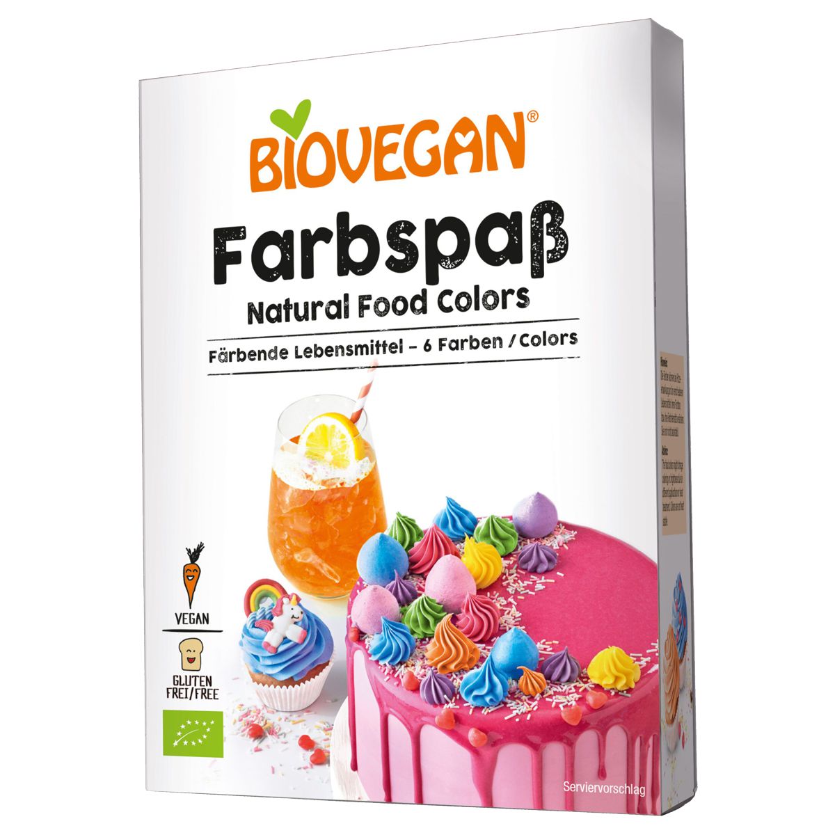 Biovegan Farbspass färbende Lebensmittel 5x 8 g