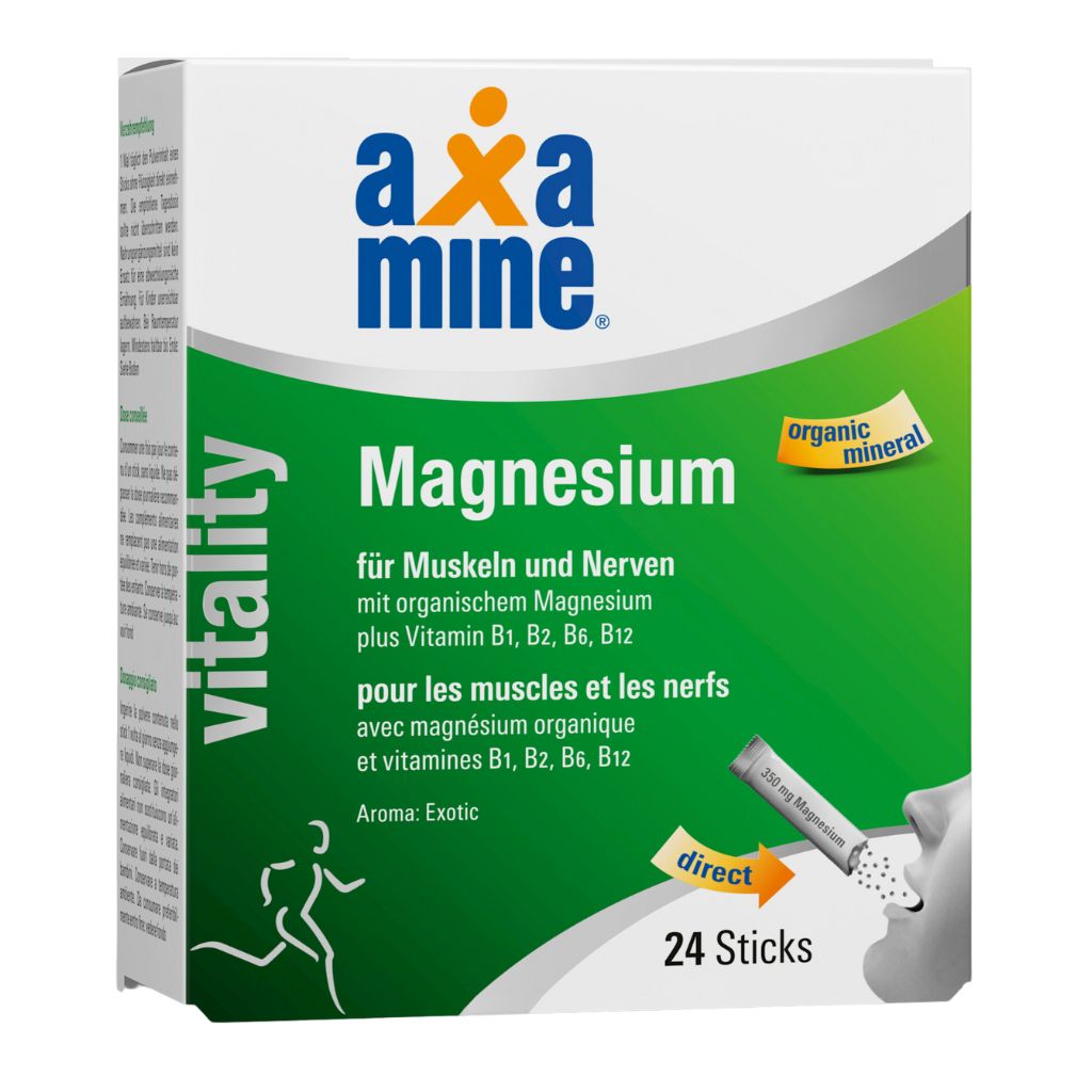 Axamine Magnesium Sticks zur Direkteinnahme ohne Wasser