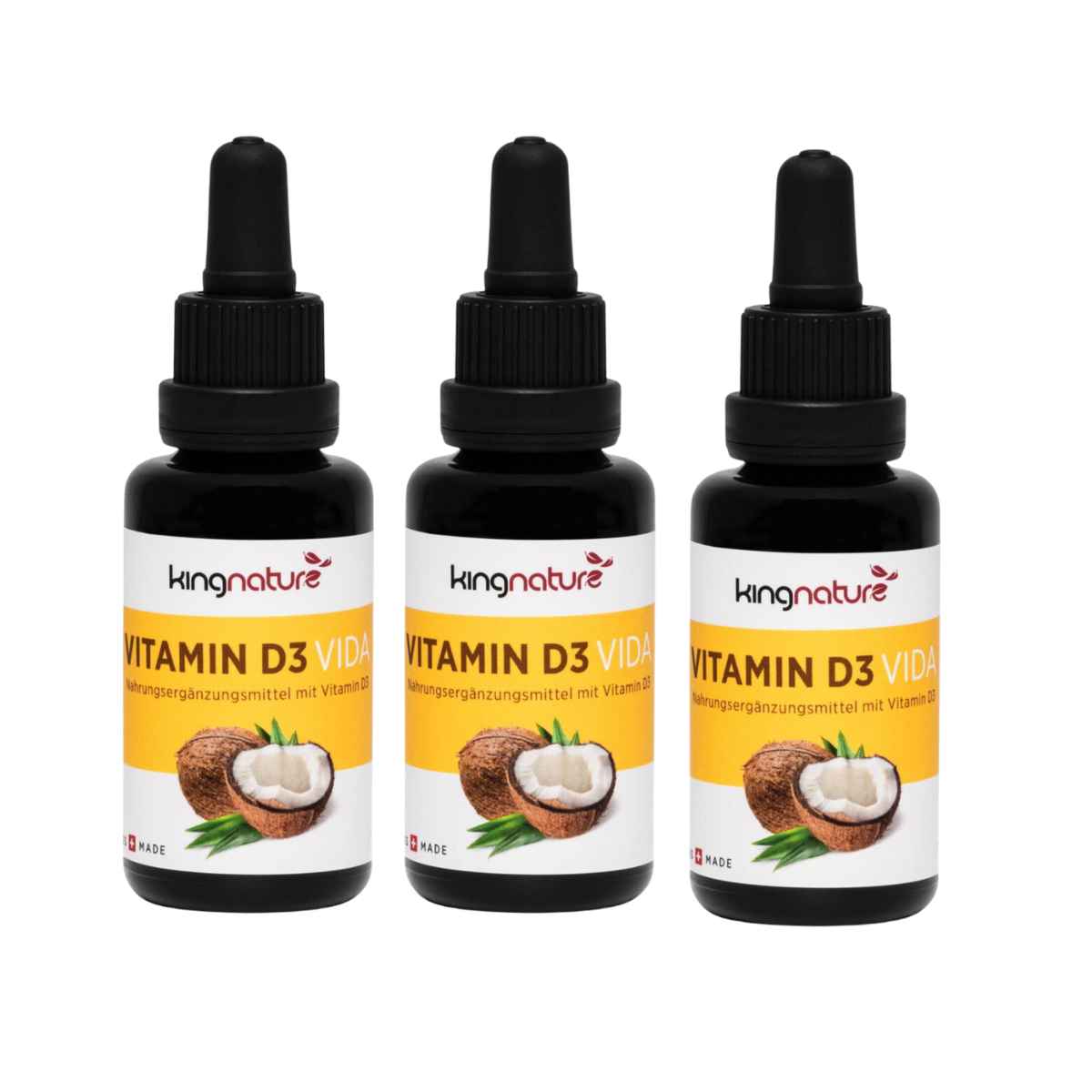 Kingnature Vitamin D3 Vida Flasche 3x 30 ml