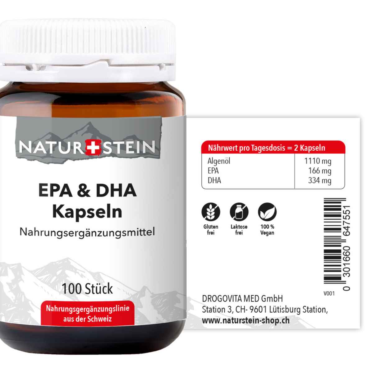 Naturstein EPA / DHA Kapseln 100 Stück