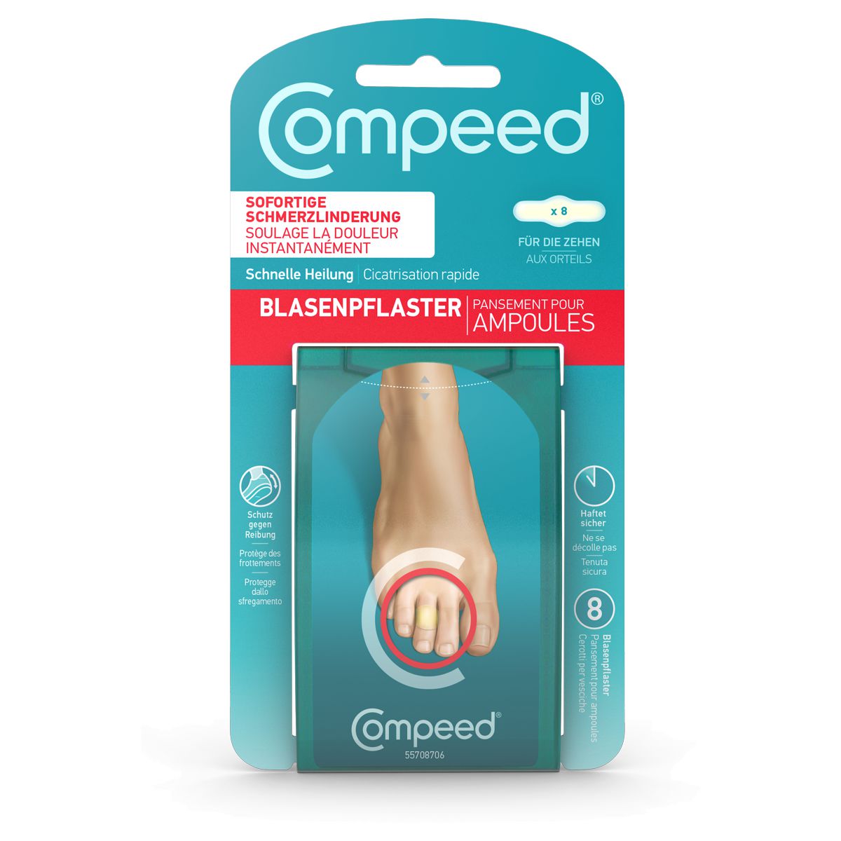 Compeed Blasenpflaster auf Zehen 8 Stück