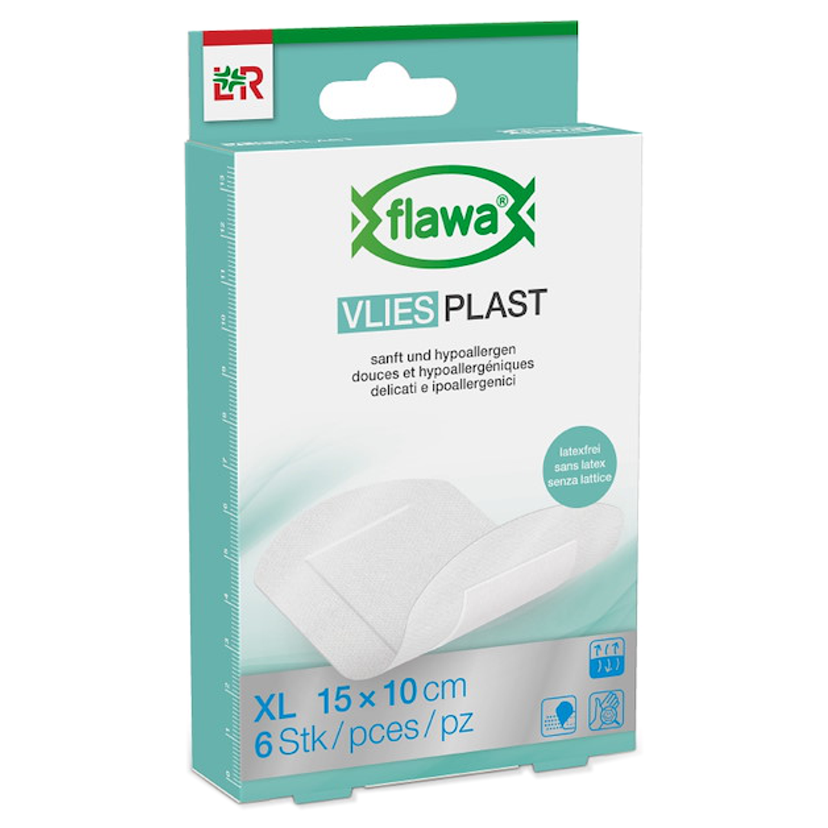 Flawa Vlies Plast Pflasterstrips 10 x 15 cm 6 Stück