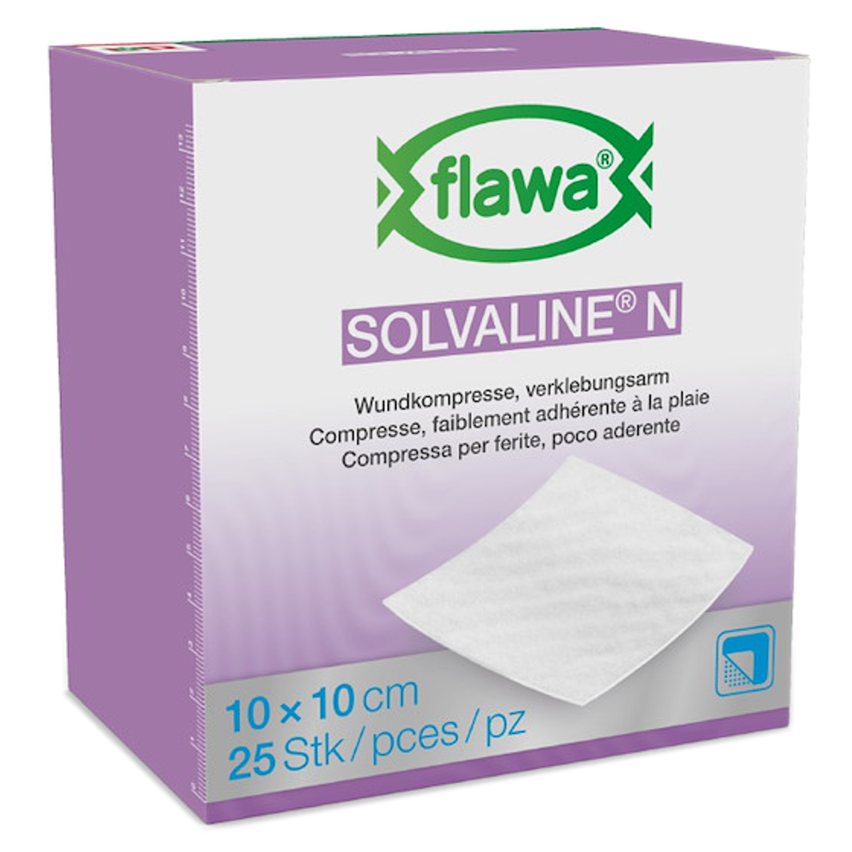 Flawa Solvaline N Kompressen 10x10 cm steril 25 Stück