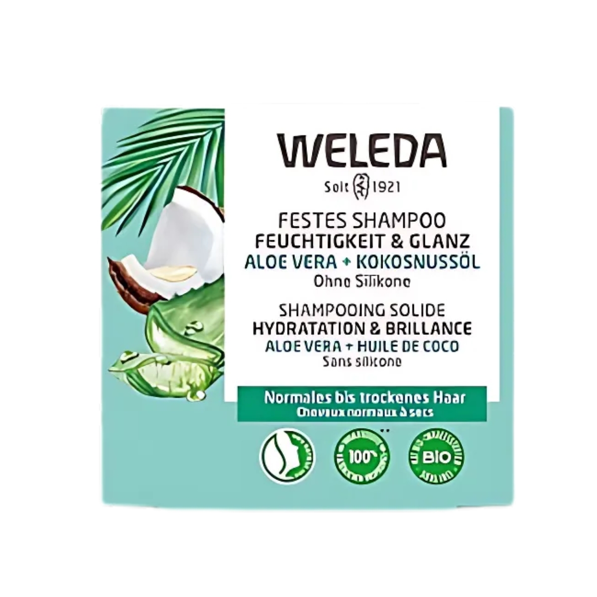 Weleda Festes Shampoo Feuchtigkeit & Glanz 50 g