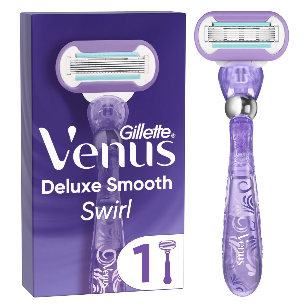 GILLETTE Venus Deluxe Smooth Swirl Rasierapparat 1 Klinge