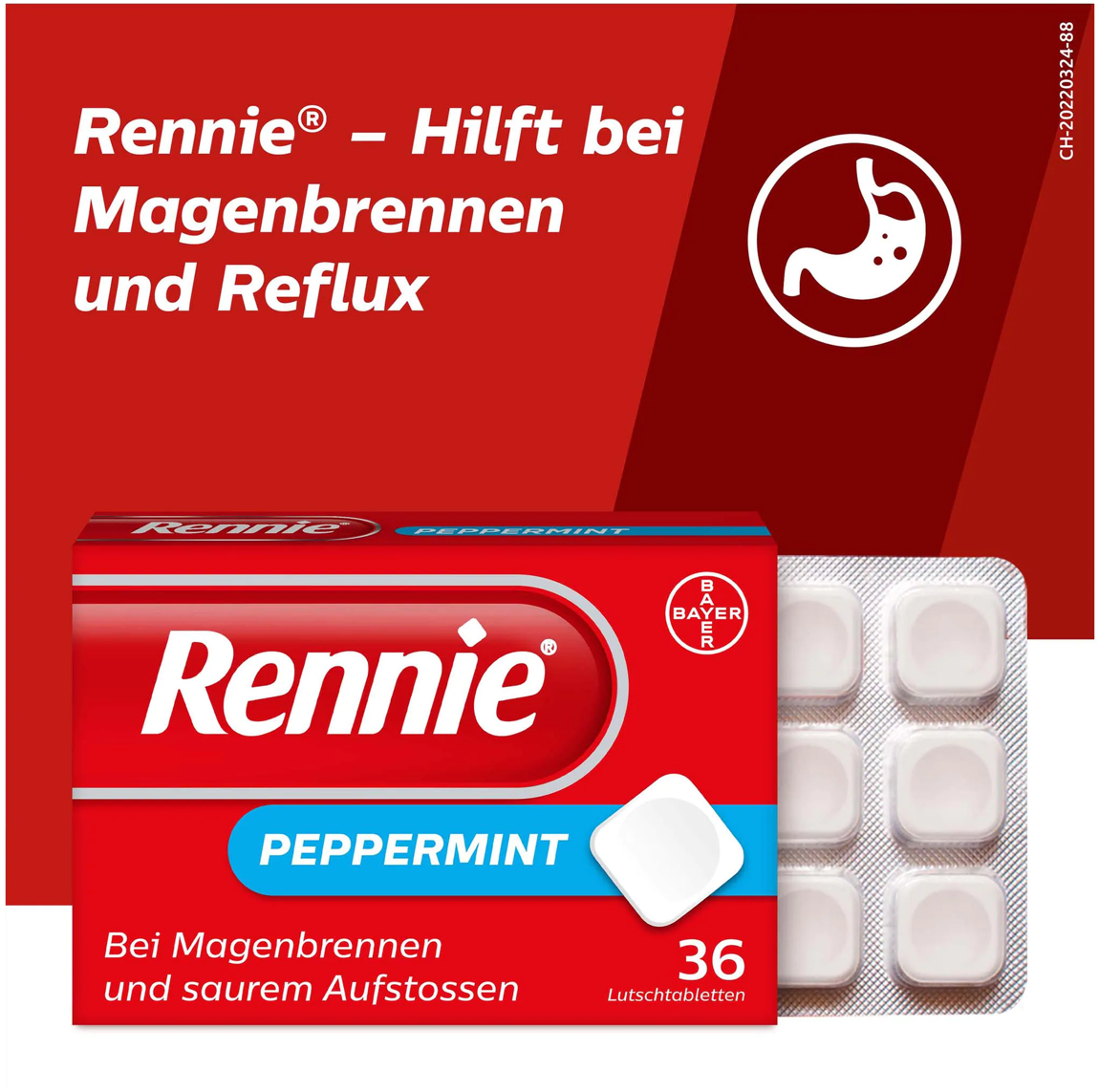 Rennie Peppermint Lutschtabletten 36 Stück