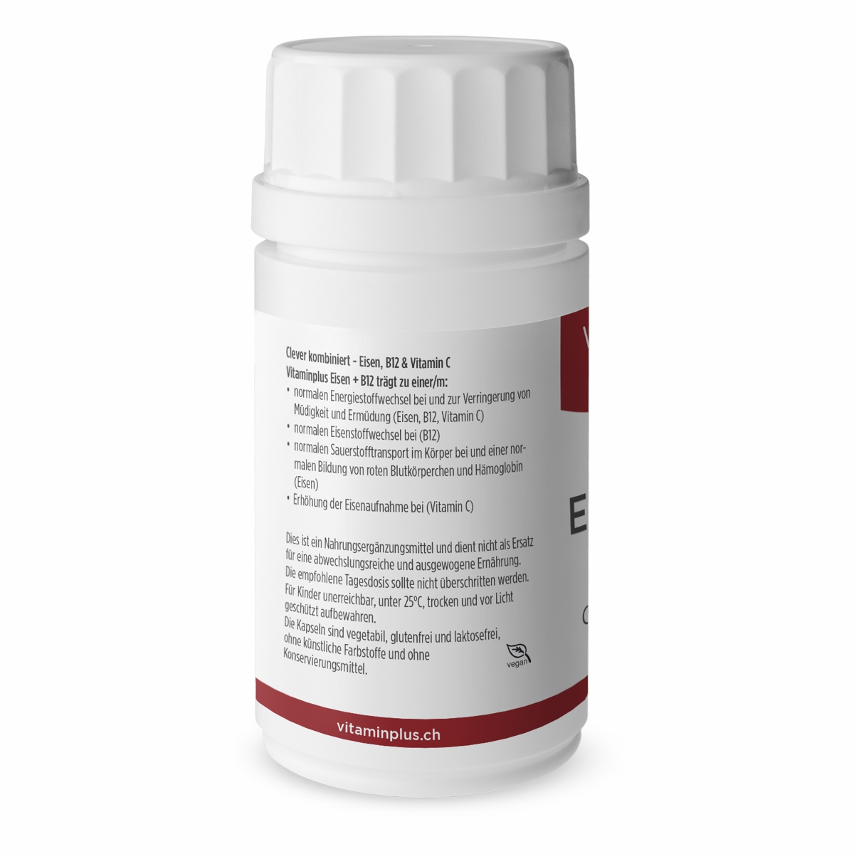 Vitaminplus Eisen 21mg + Vitamin B12 vegan Kapseln 60 Stück