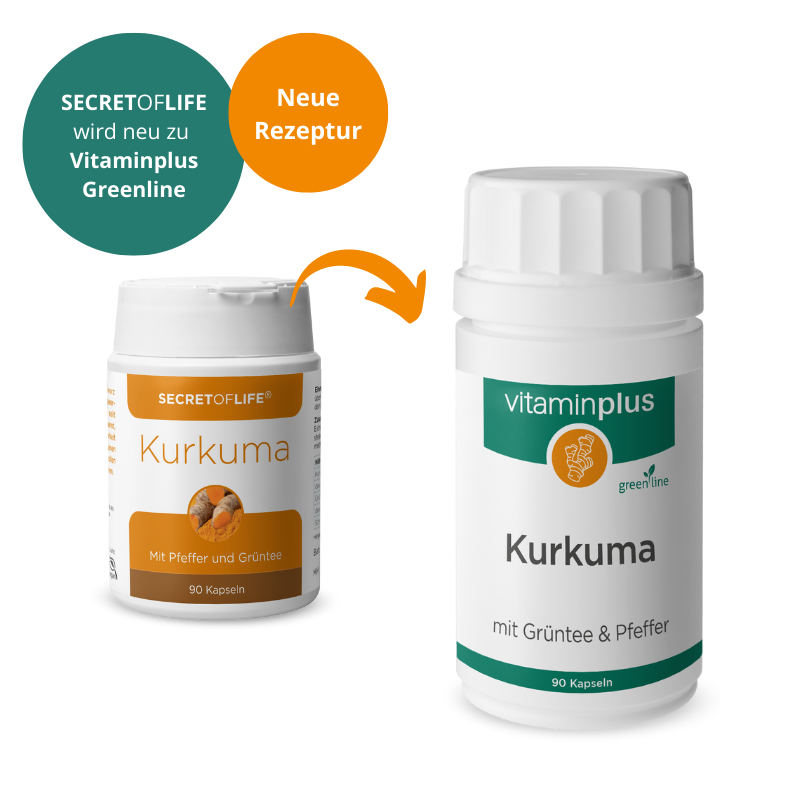 Vitaminplus Kurkuma mit Pfeffer Kapseln 90 Stück