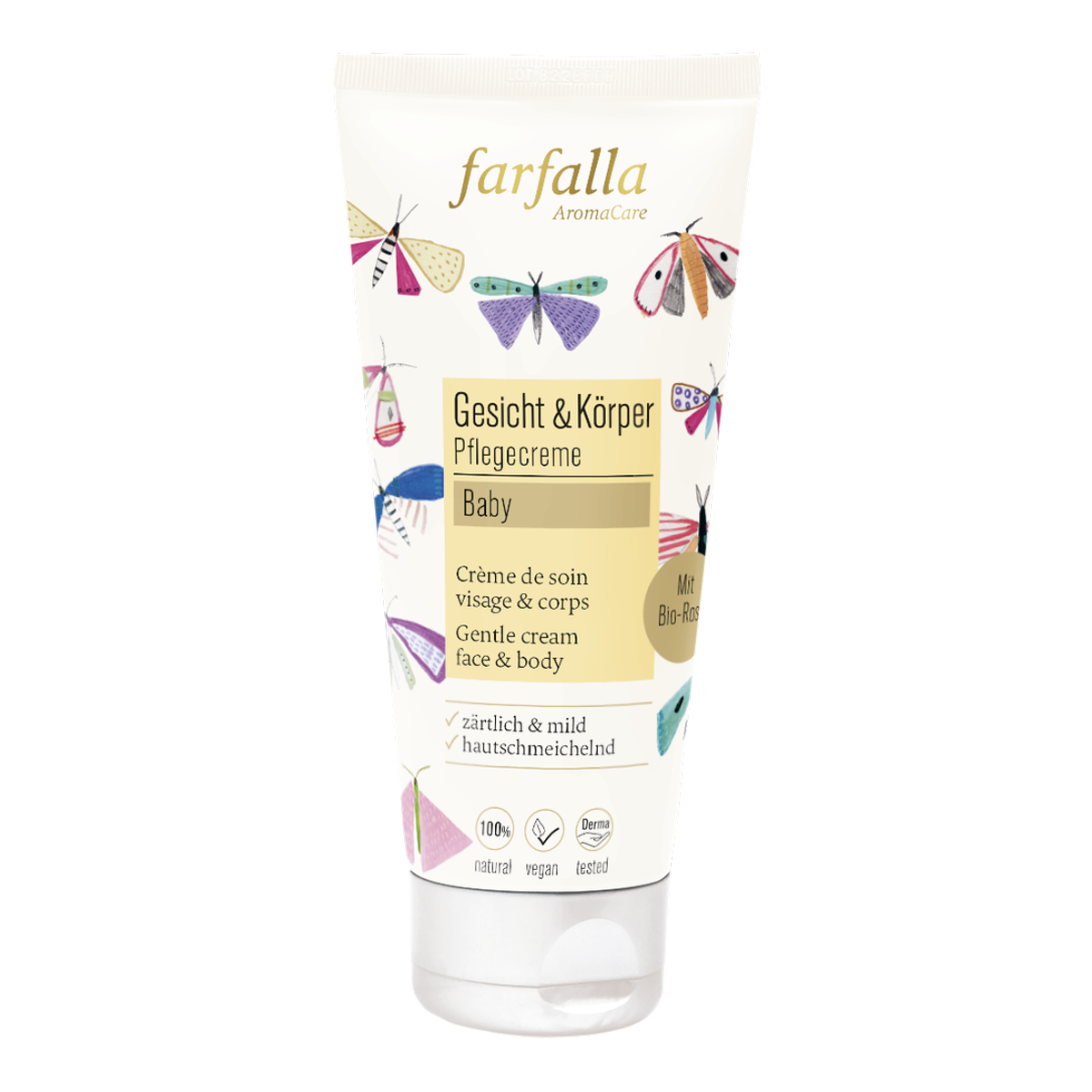 FARFALLA Baby Pflegecreme Gesicht & Körper Rose 100 ml