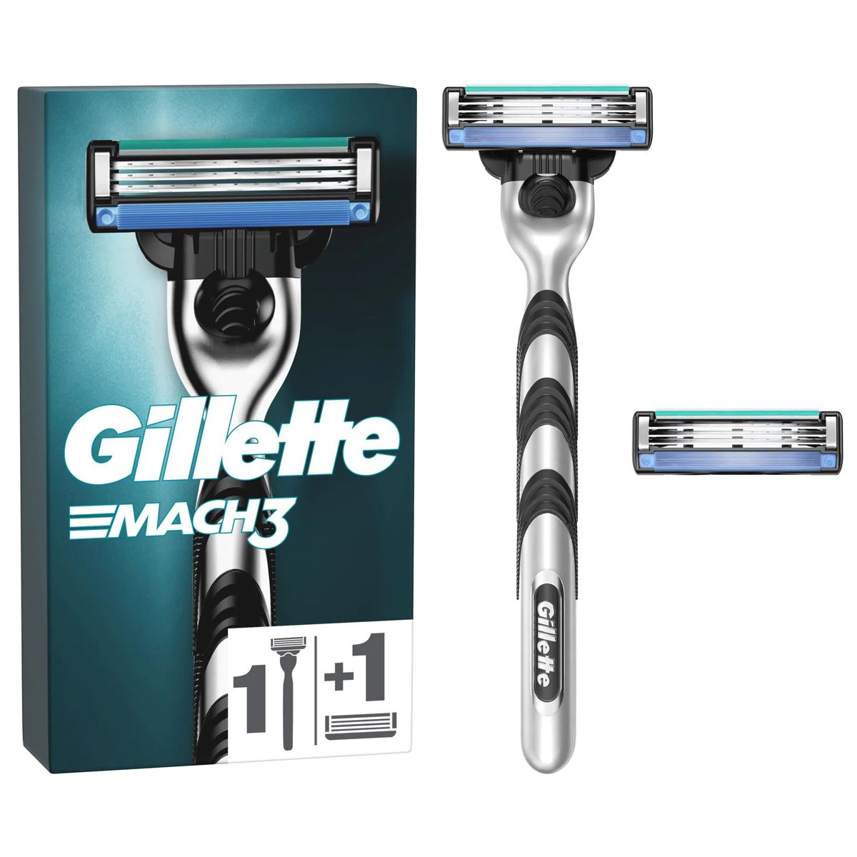 GILLETTE Mach3 Rasierapparat 2 Klingen