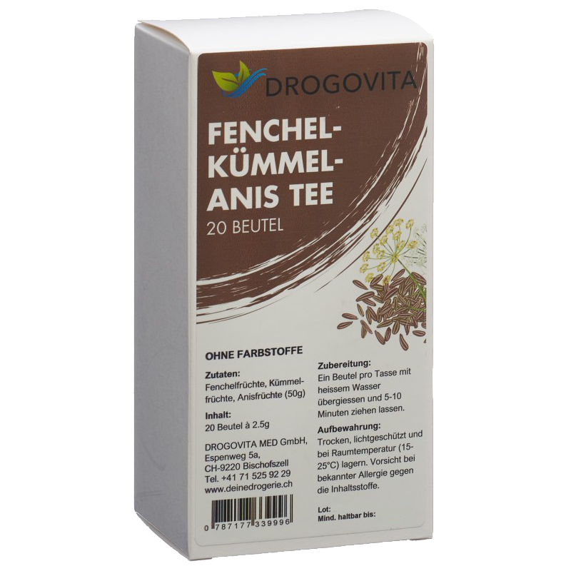 DROGOVITA Fenchel-Kümmel-Anis Tee Beutel 20 Stück