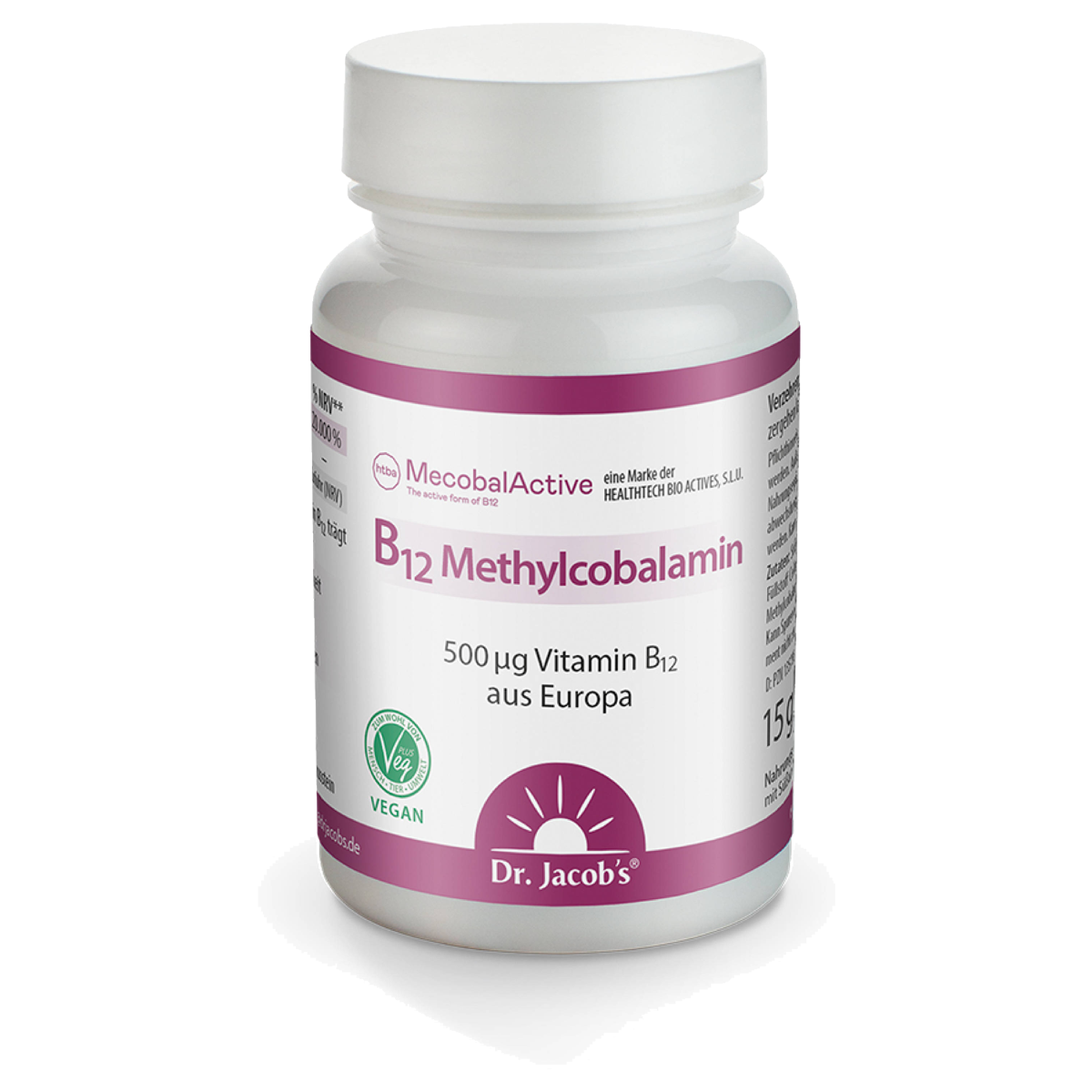 Dr. Jacob's B12 Methylcobalamin Tabletten Dose 60 Stück