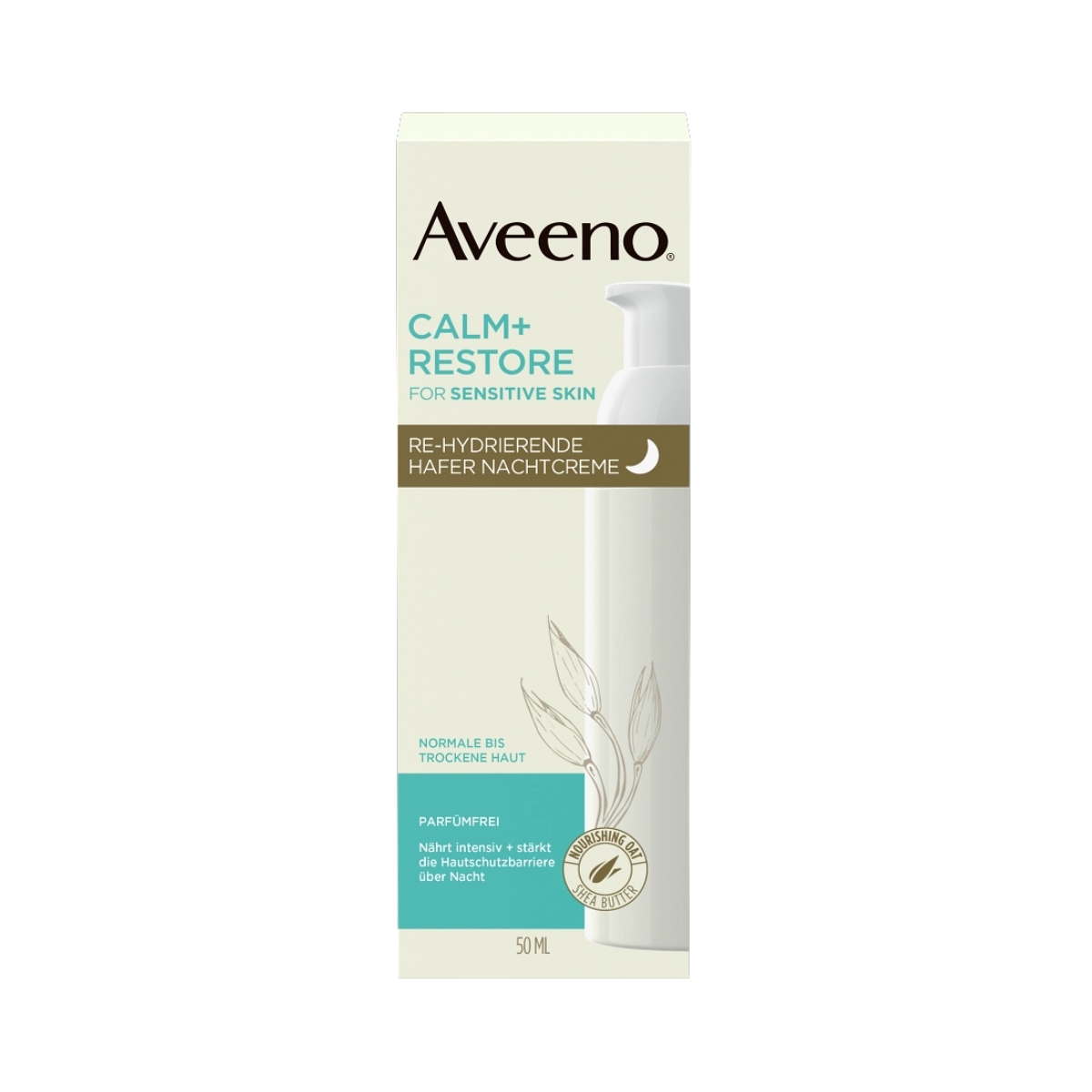 Aveeno Calm+Restore Re-Hydrierende Nachtcreme Hafer 50 ml