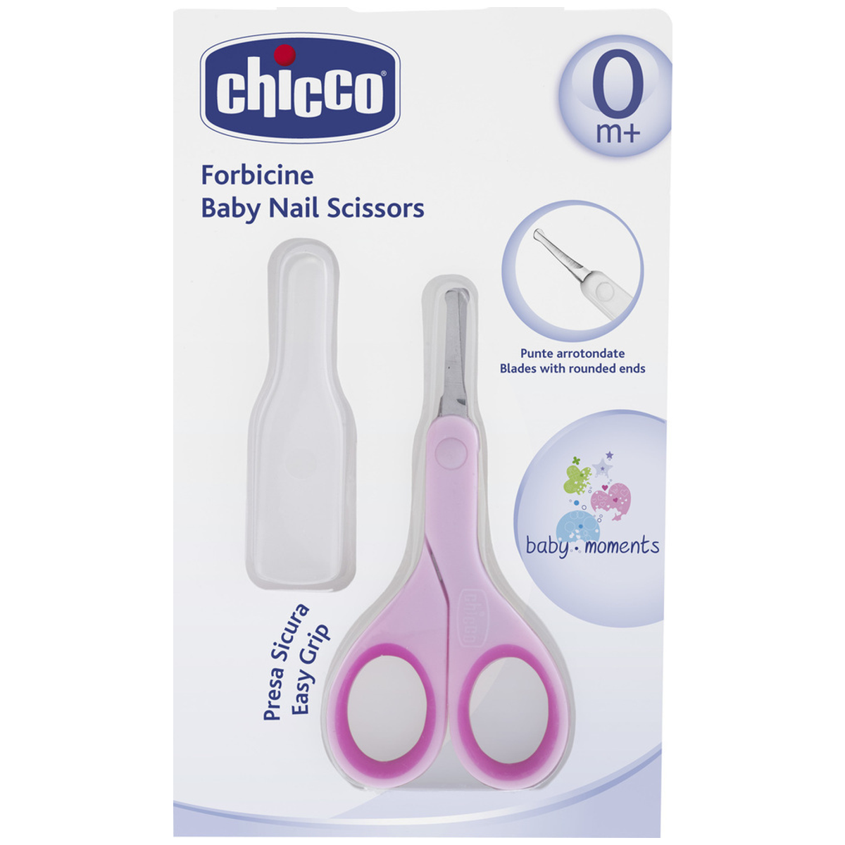 CHICCO Babyschere mit Schutzkappe rosa