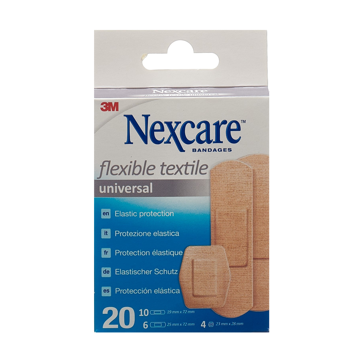 3M NEXCARE Pflaster Textil Universal 3 Grössen assortiert 20 Stück