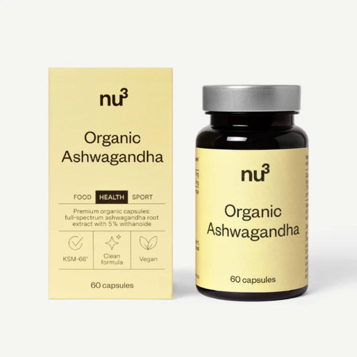 Nu3 Ashwagandha Organic Kapseln 60 Stück