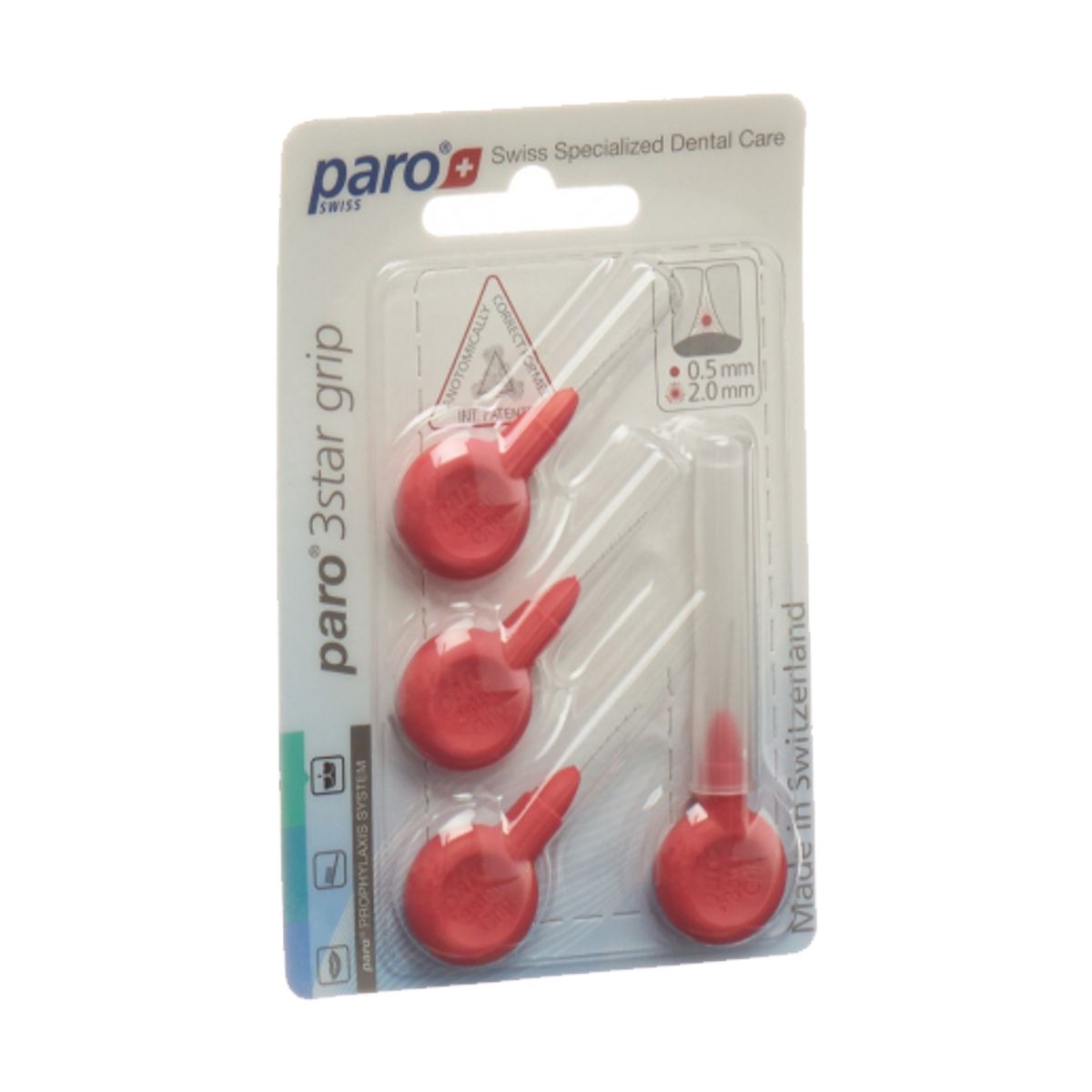 Paro 3Star-Grip 2mm xxx-fein rot zylin 4 Stück