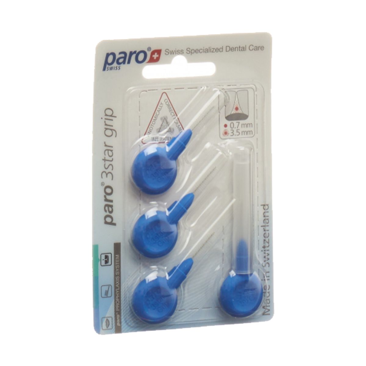 Paro 3Star-Grip 3,5mm x-fein blau zylin 4 Stück