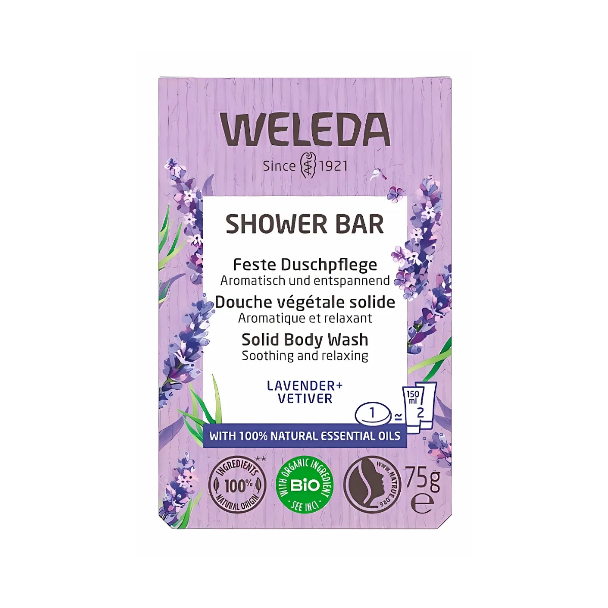 Weleda Feste Duschpflege Lavender + Vetiver 75 g