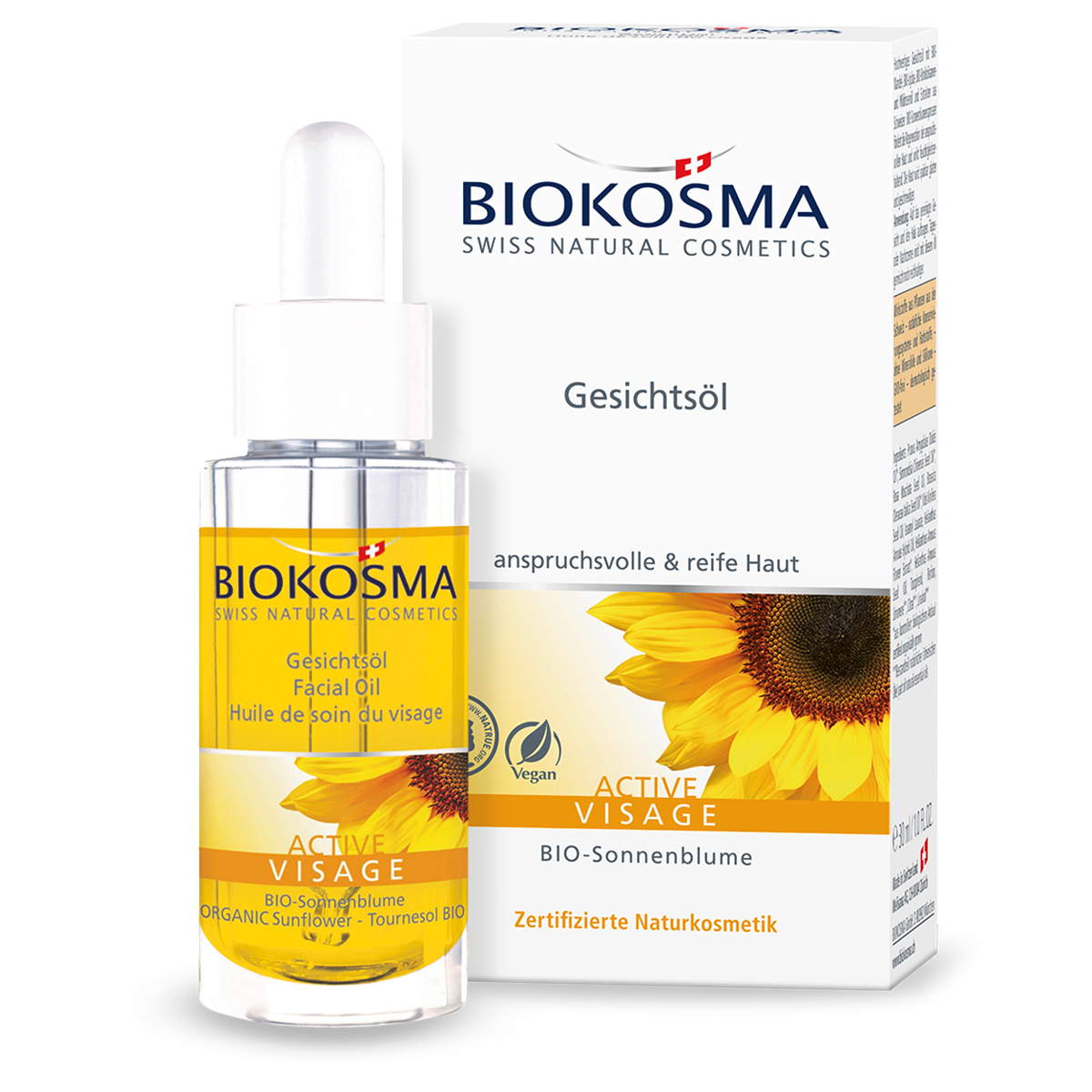 Biokosma Active Gesichtsöl mit Pipette 30 ml