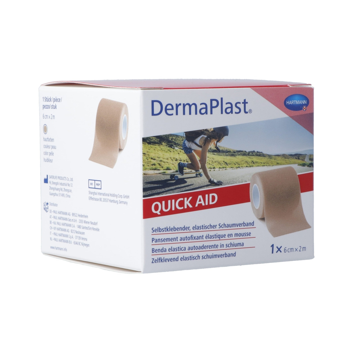 DERMAPLAST QuickAid 6cmx2m hautfarbig