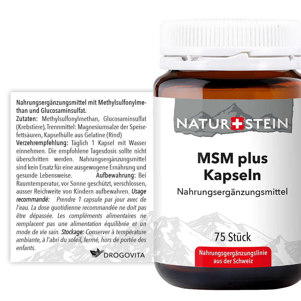 Naturstein MSM plus Kapseln 75 Stück