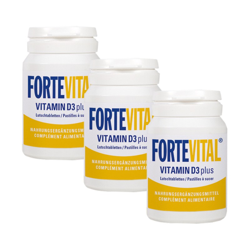 Fortevital Vitamin D3 plus Lutschtabletten 3x 60 g