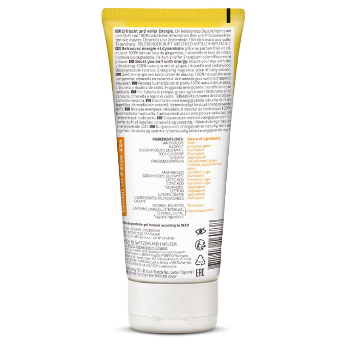 Weleda Aroma Shower Energy Tube 200 ml