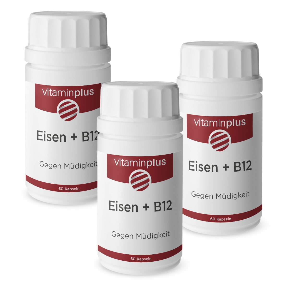 Vitaminplus Eisen + B12 Kapseln vegan 3x60 Stück