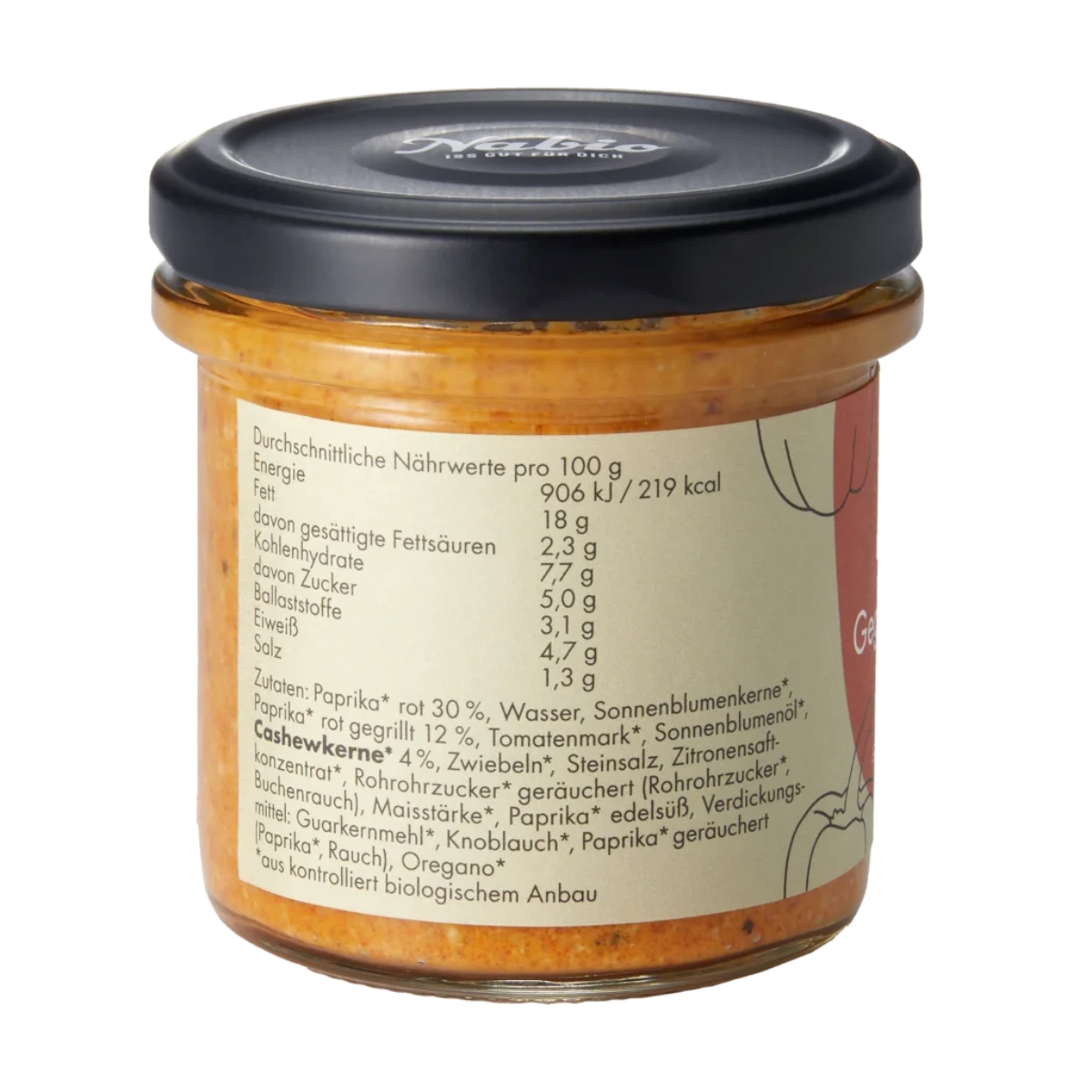 Nabio Aufstrich gegrillte Paprika Cashew 135 g