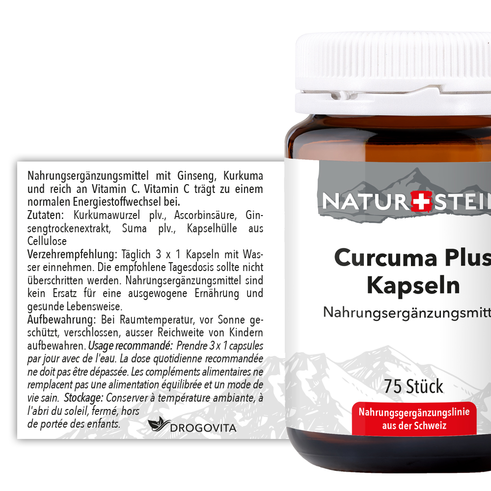 Naturstein Curcuma plus Kapseln 75 Stück