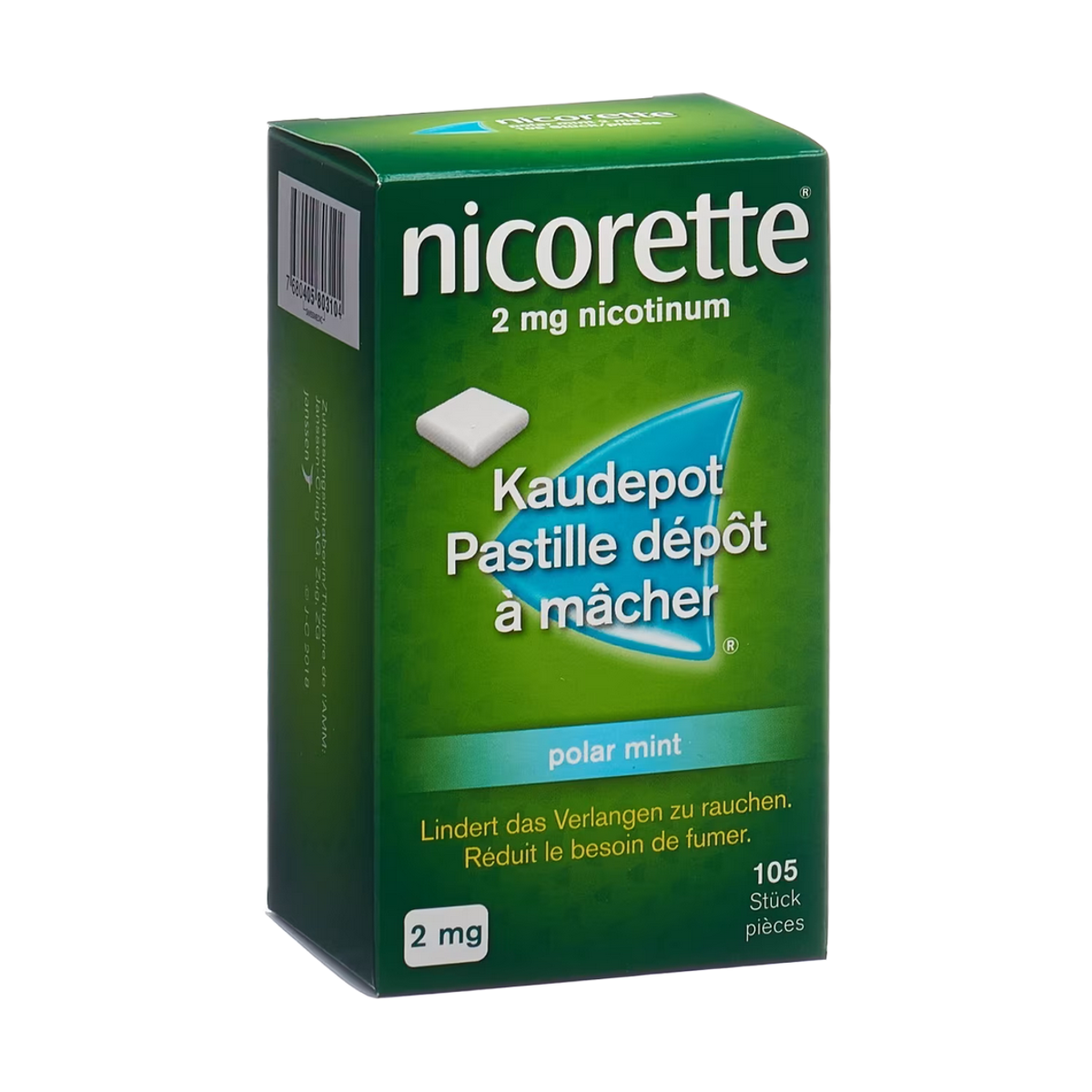 Nicorette Polar Mint Kaudepots 2 mg 105 Stück