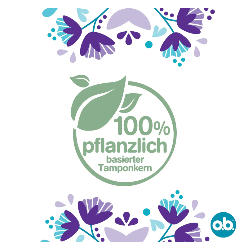 o.b. ExtraProtection 100% pflanzlicher Tamponkern